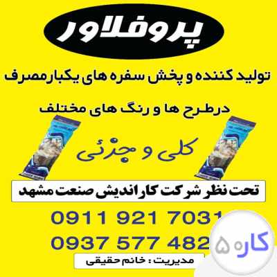 فروش عمده سفره یکبار مصرف