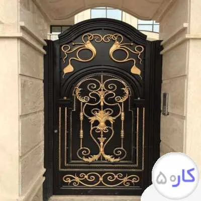 نقاشی ساختمان رنگ آمیزی درب پارکینگ ، رنگ کاری قیمت مناسب