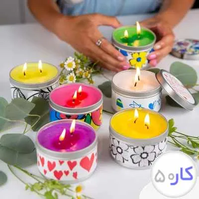 ساخت انواع شمع در شکل های مختلف