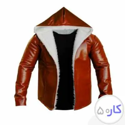 هودی مردانه لبه خز مدل Pavard عسلی