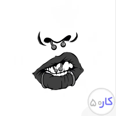 عکس آگهی مدل برای پیرسینگ